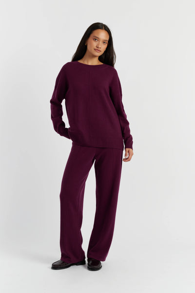 Mulberry Wool-Cashmere Slouchy Sweater