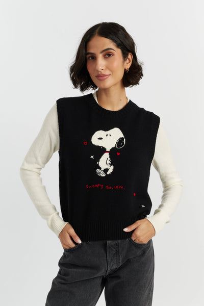 black-wool-cashmere-snoopy-anniversary-tank