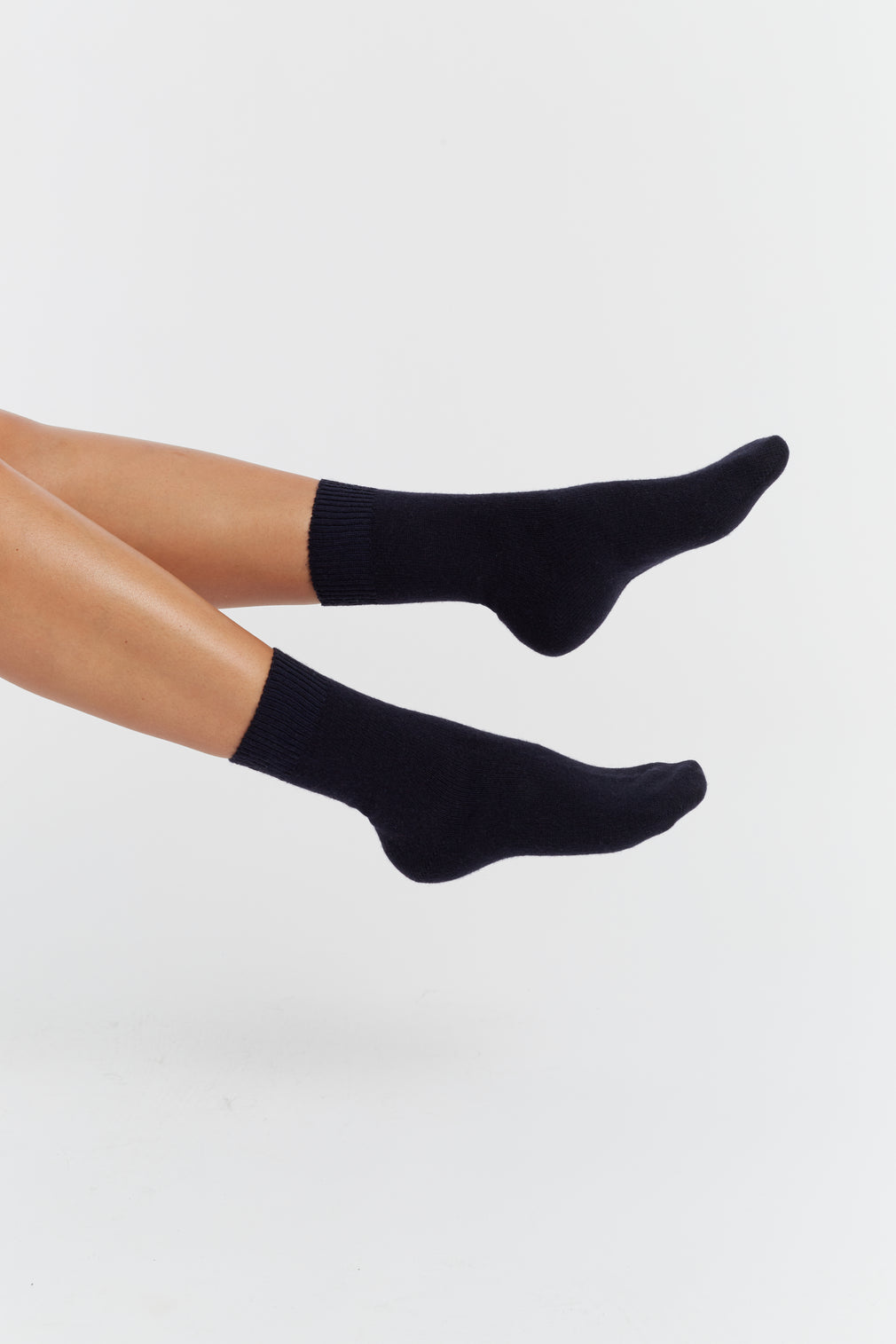 Navy Wool-Cashmere Socks