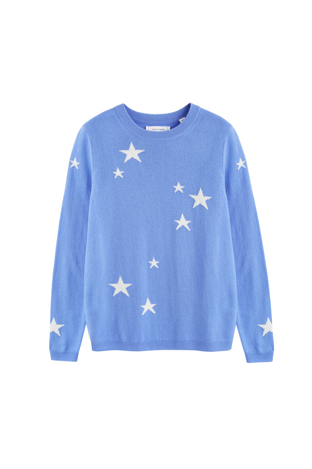 Powder-Blue Wool-Cashmere Star Sweater image 2