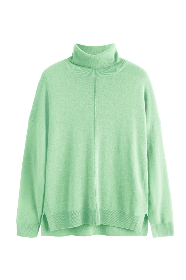 Mint-Green Wool-Cashmere Rollneck Sweater image 2