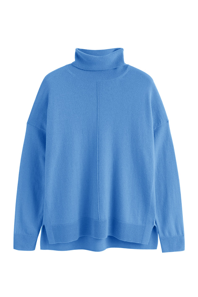 Powder-Blue Wool-Cashmere Rollneck Sweater image 2