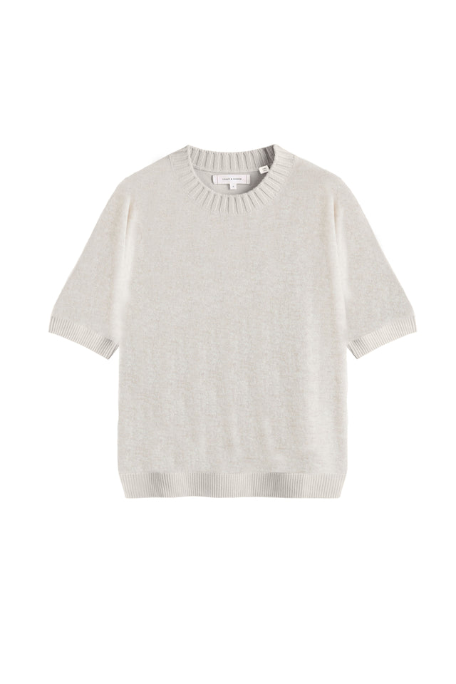 Light-Oatmeal Wool-Cashmere T-shirts image 2