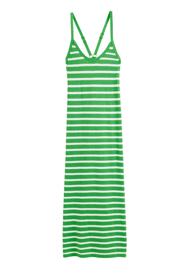 Green Cotton-Linen Summer Dress image 2