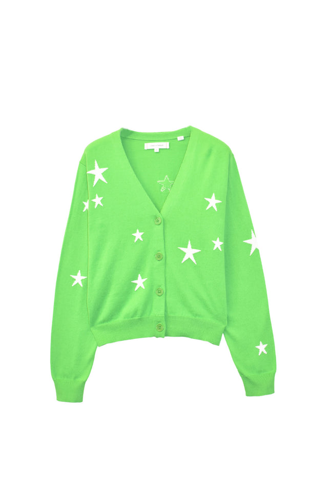 Green Cotton Star Cardigan image 2