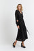 Black Lurex Relaxed Polo Dress