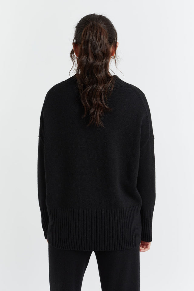 Black Cashmere Comfort Sweater image 3