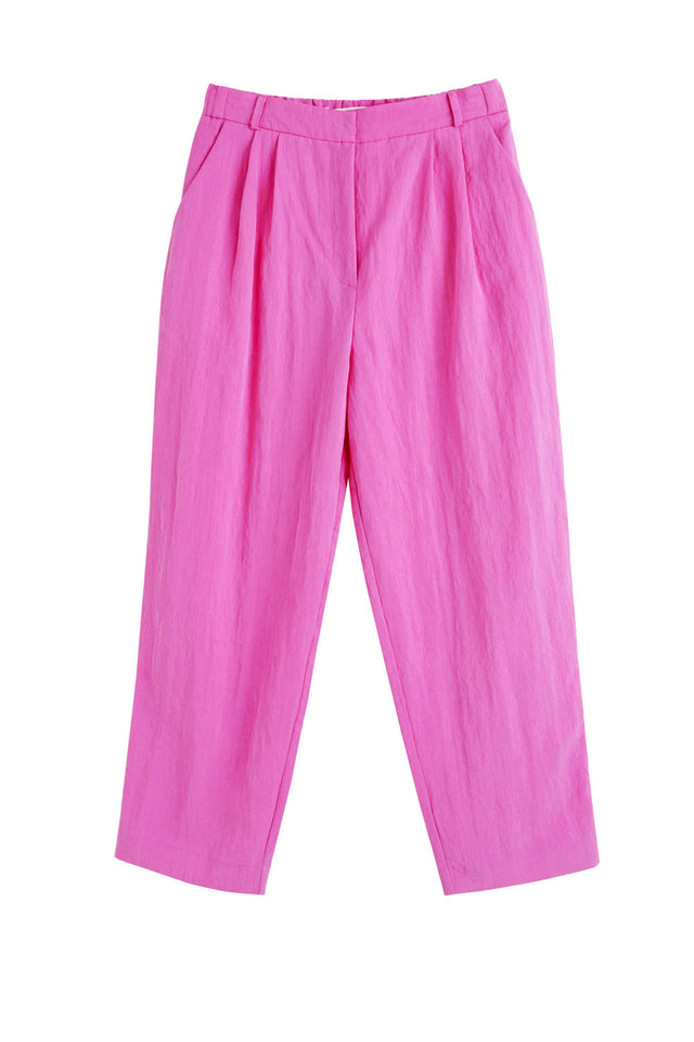 Berry-Pink Lyocell Cropped Trousers image 2