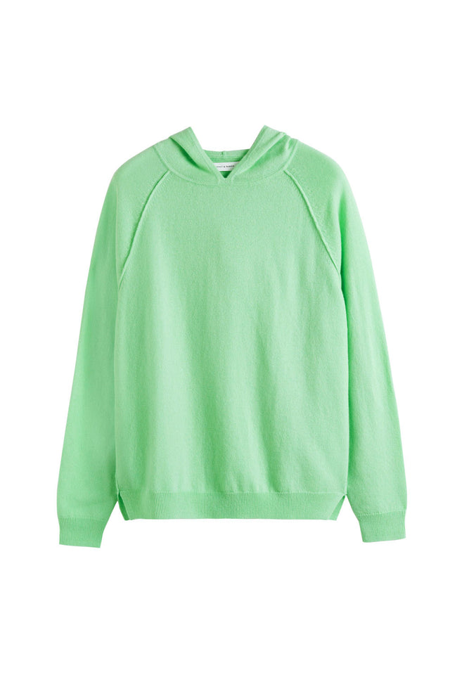 Mint-Green Wool-Cashmere Boxy Hoodie image 2