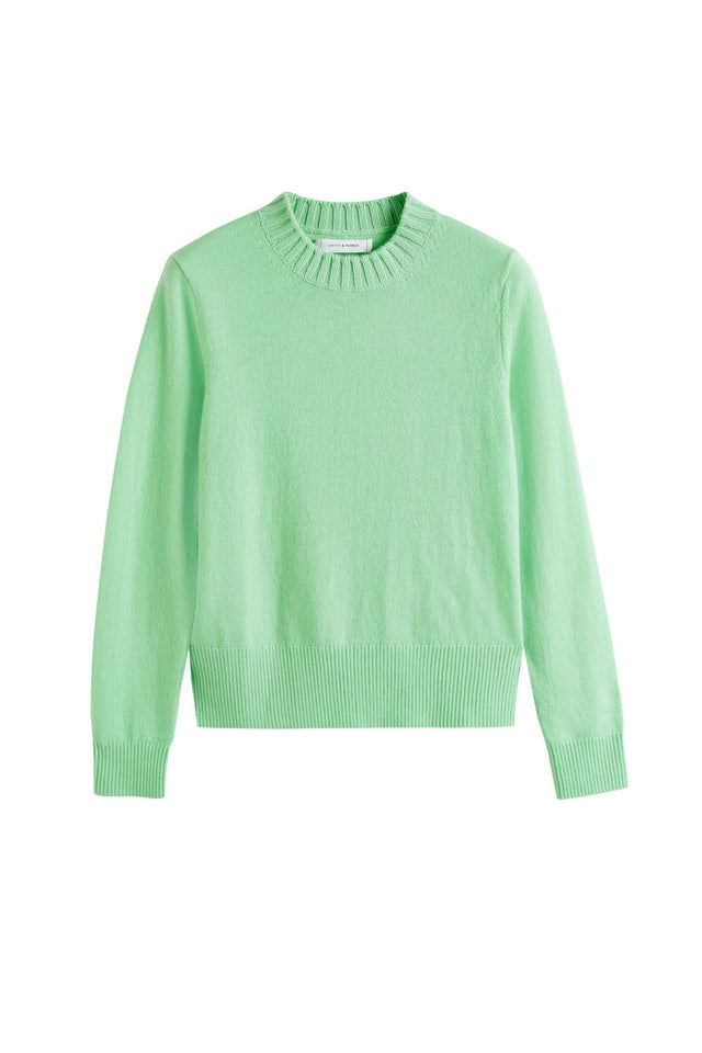 Mint-Green Wool-Cashmere Cropped Sweater image 2