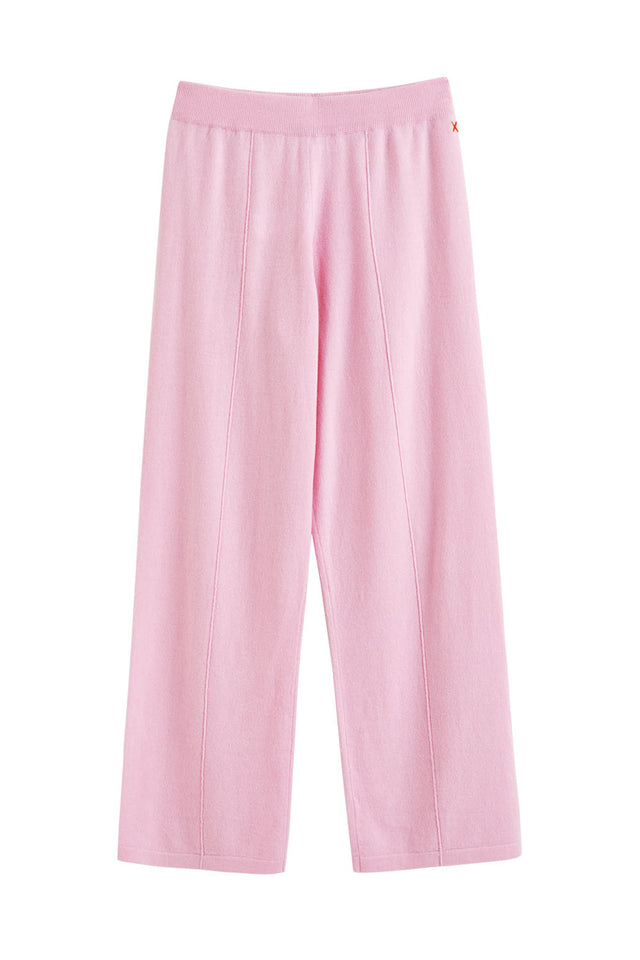 Pink-Lemonade Wool-Cashmere Wide-Leg Track Pants image 2
