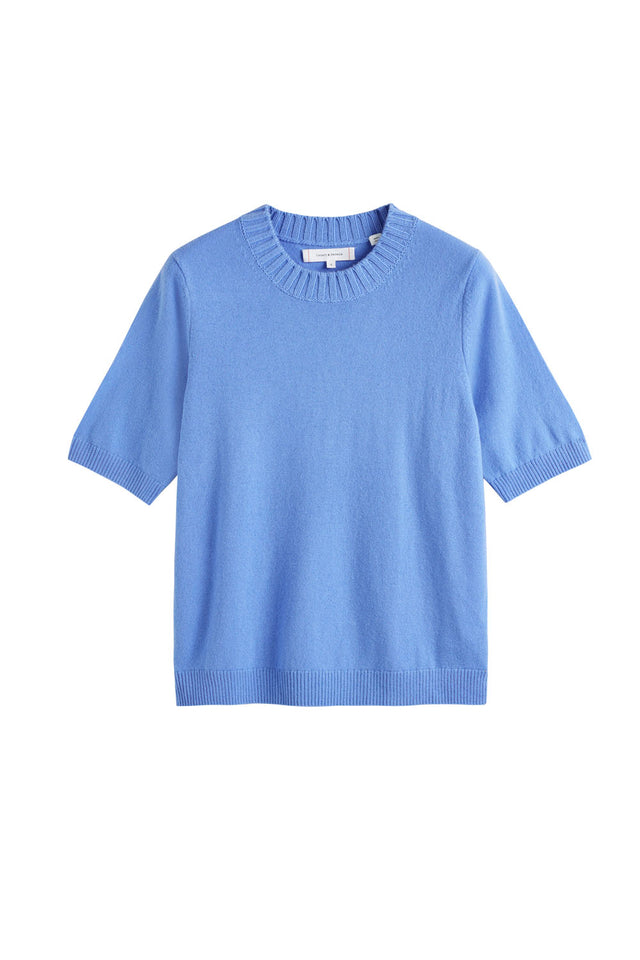 Powder-Blue Wool-Cashmere T-shirts image 2