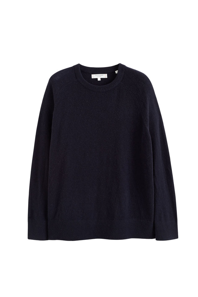 Navy Cashmere Slouchy Sweater image 2