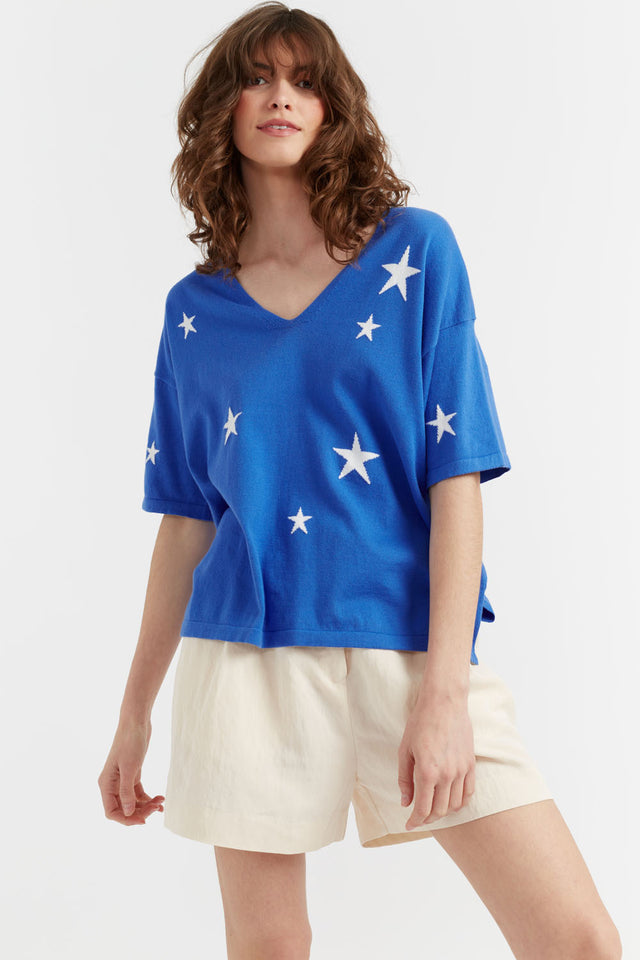 Blue Cotton Star T-shirt image 1