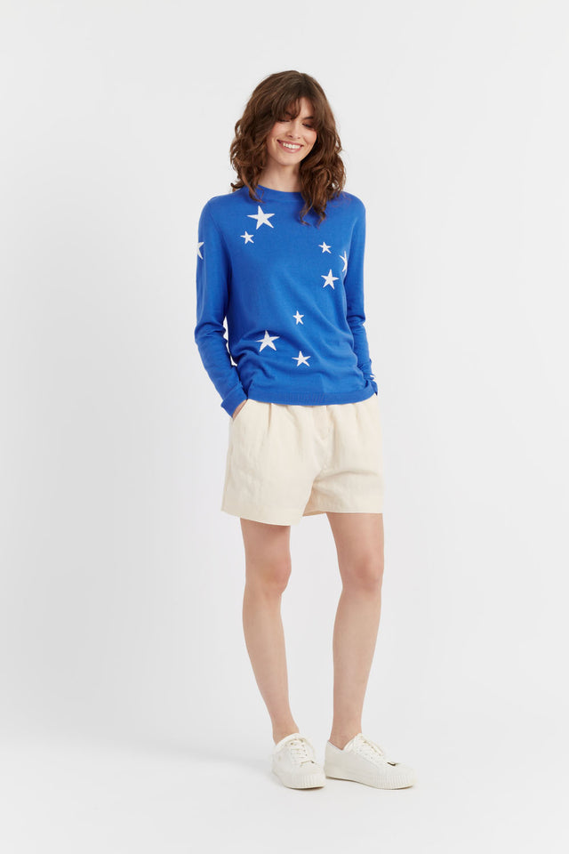 Blue Cotton Star Sweater image 3