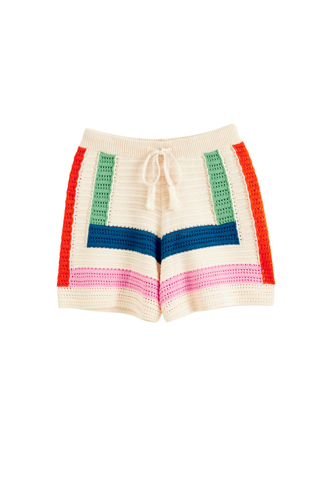 Cream Cotton Capri Shorts image 2