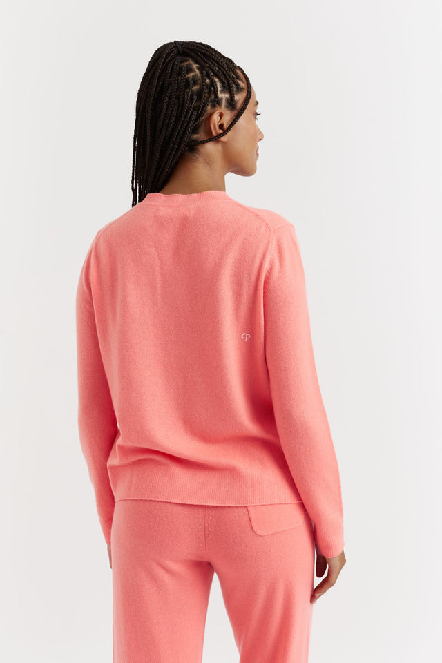 Coral Wool-Cashmere Bloom Love Sweater image 3