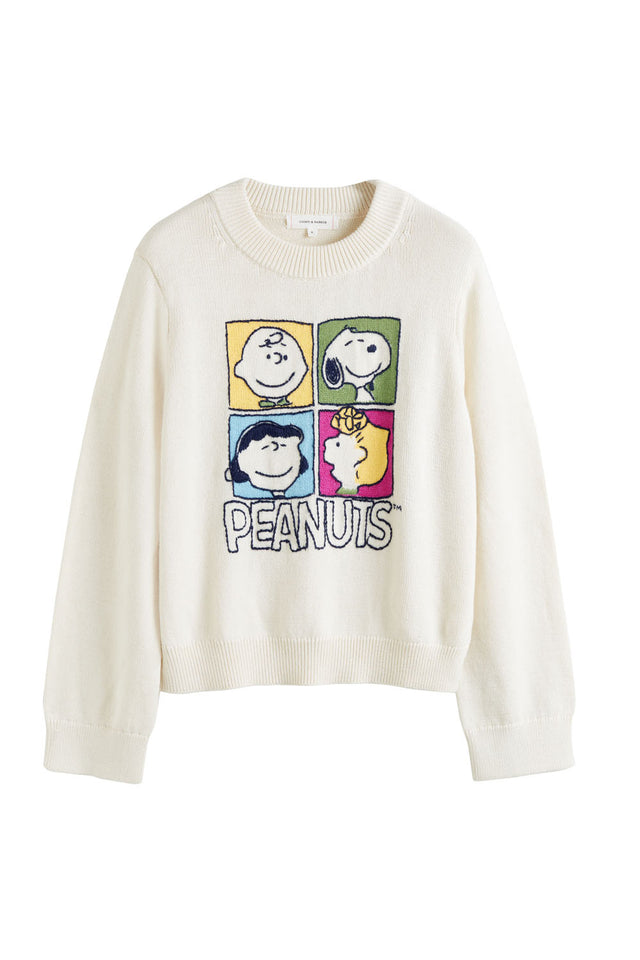 Cream Cotton-Alpaca Peanuts Gang Sweater image 2