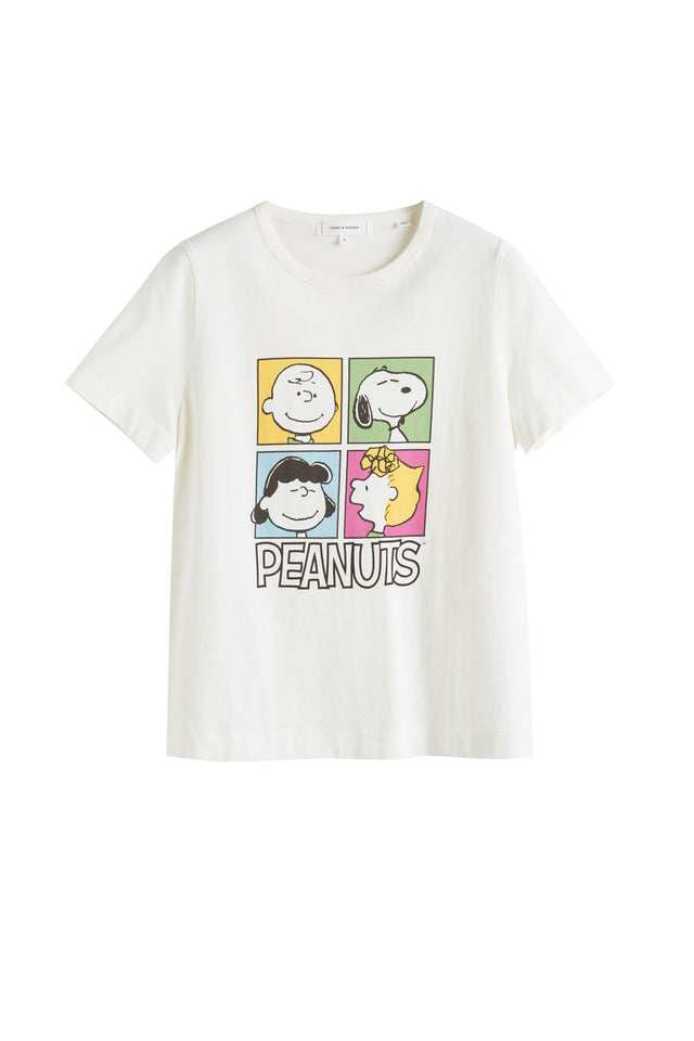 Cream Cotton Peanuts Gang T-shirt image 2