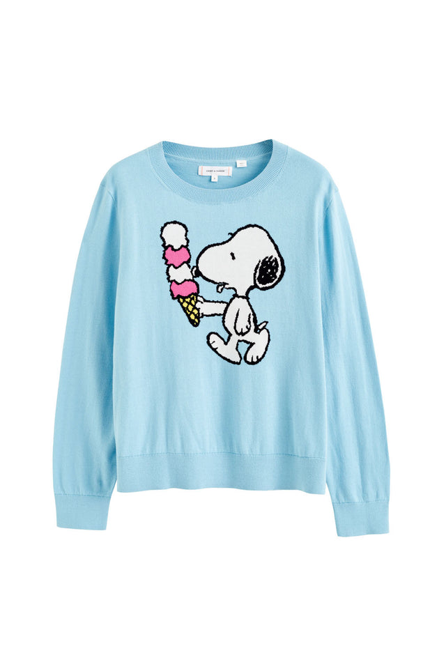 Blue Cotton Snoopy Ice Cream Sweater image 2