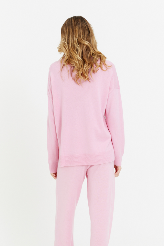 Pink-Lemonade Wool-Cashmere Rollneck Sweater image 3