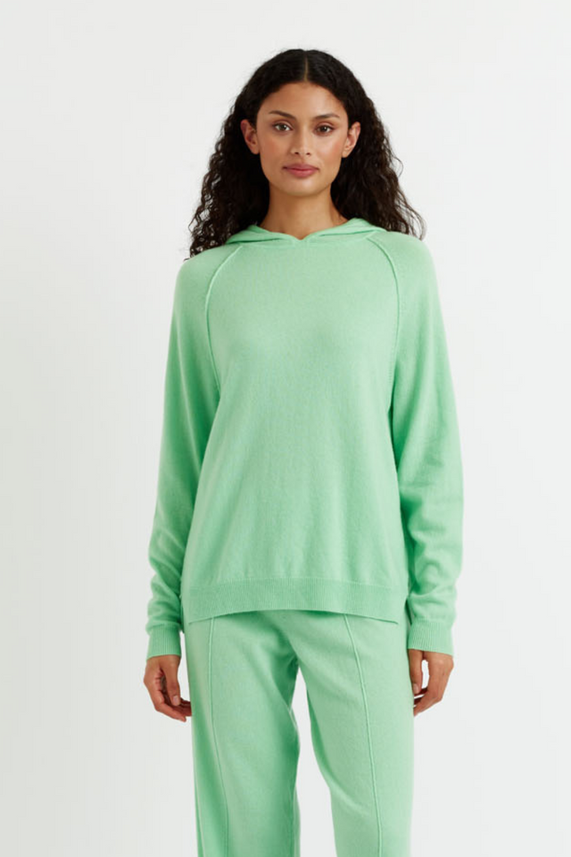 Mint-Green Wool-Cashmere Boxy Hoodie image 3