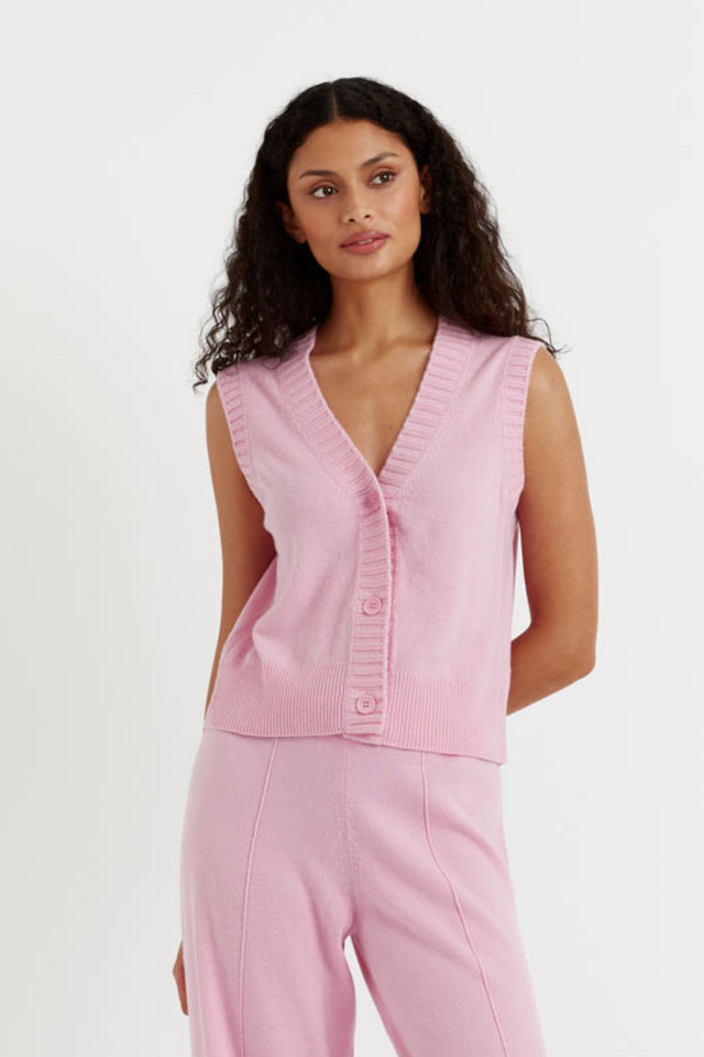 Pink-Lemonade Wool-Cashmere Waistcoat image 1