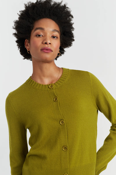 olive-wool-cashmere-crew-neck-cardigan