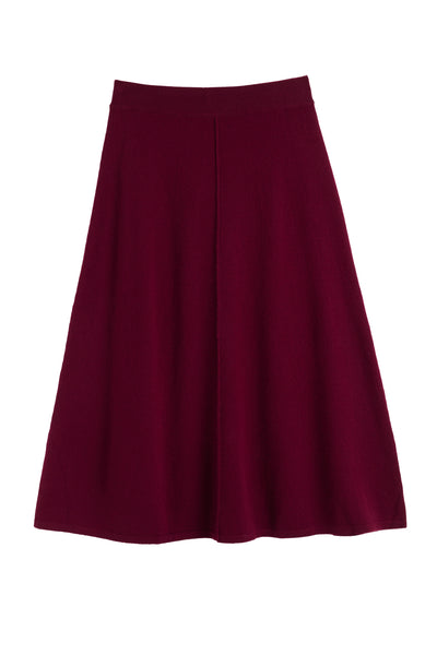 Maroon skirt on a white background