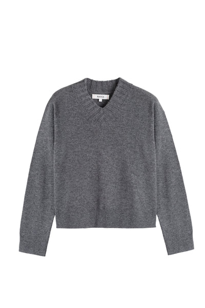 Gray sweater on a white background