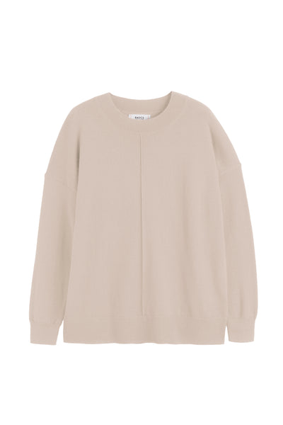 Beige sweater on a white background