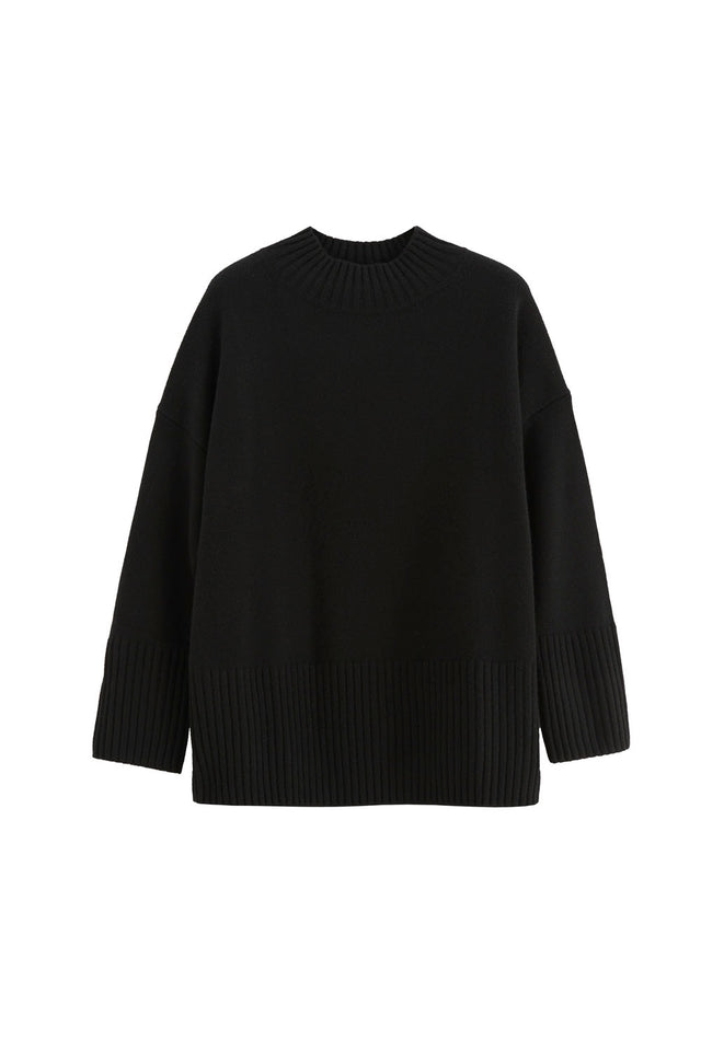 Black Cashmere Comfort Sweater image 2