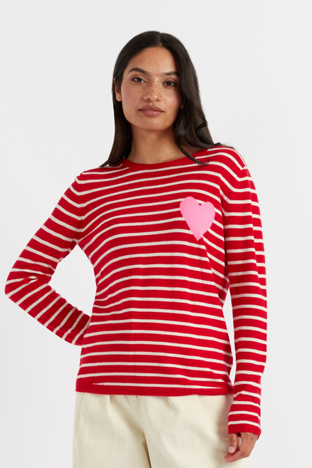 Cashmere Jumpers Sweaters tagged pattern hearts Chinti Parker UK
