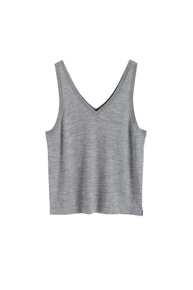 Grey Pure Merino Vest image 5