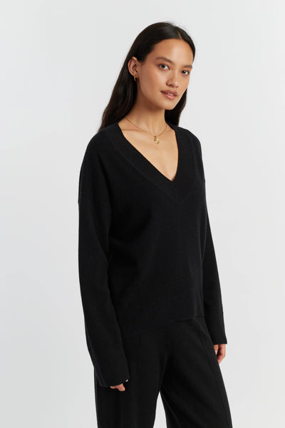 black-wool-cashmere-v-neck-sweater