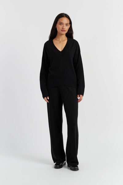 black-wool-cashmere-v-neck-sweater