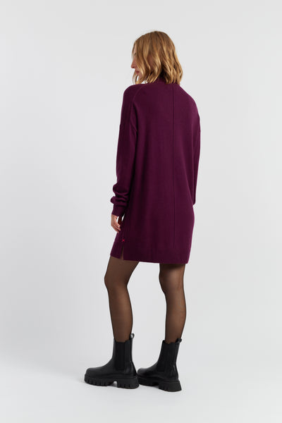 Mulberry Wool-Cashmere Mini Rollneck Dress