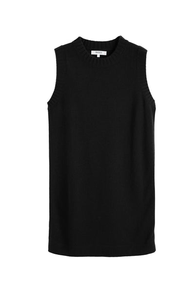 Black Wool-Cashmere Mini Dress