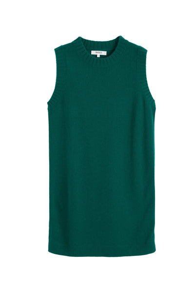 Emerald Wool-Cashmere Mini Dress
