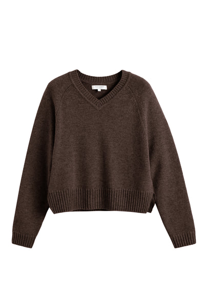 Brown sweater on a white background