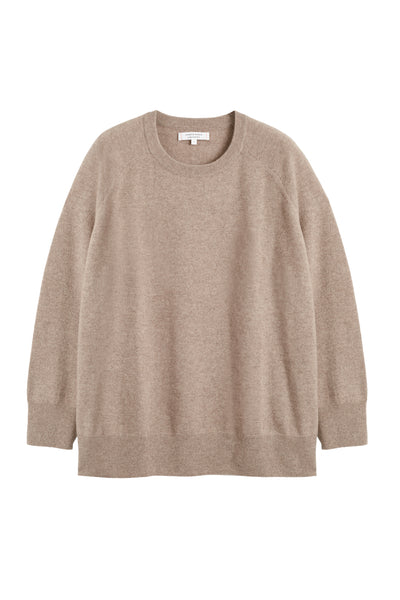Beige sweater on a white background