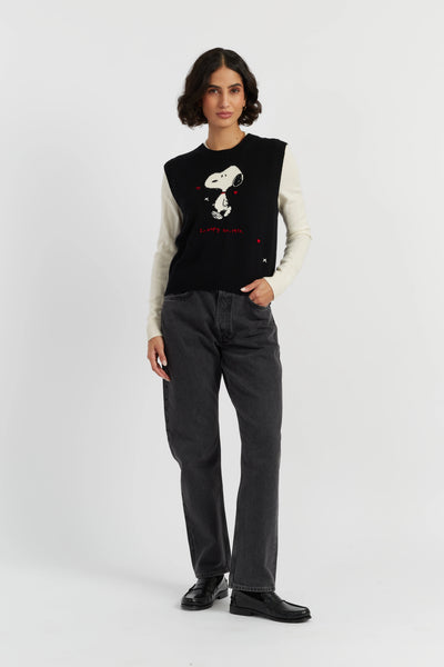 black-wool-cashmere-snoopy-anniversary-tank