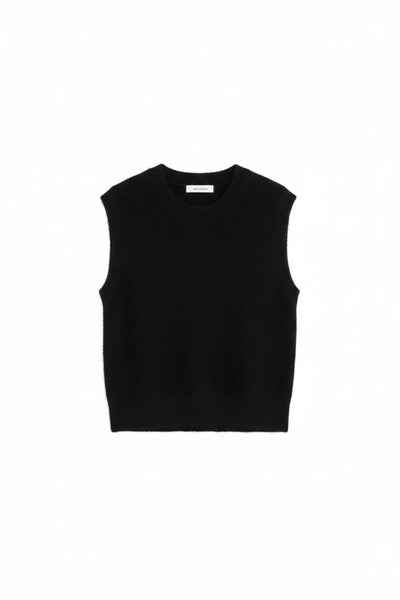 Black Wool-Cashmere Tank