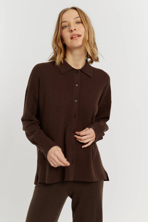 chocolate-wool-cashmere-collared-shirt