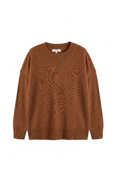 Toffee Wool-Cashmere Slouchy Sweater
