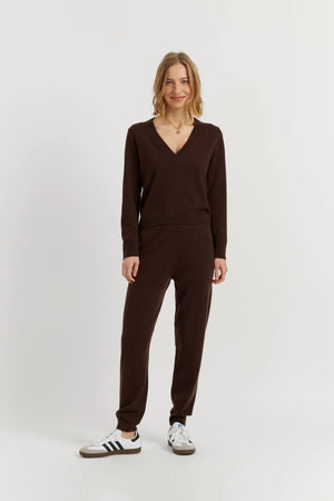 chocolate-wool-cashmere-cuffed-joggers