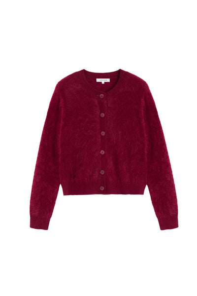 Cherry Brushed Cashmere Cardigan