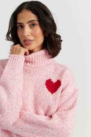 salmon-melange-merino-heart-rollneck-sweater
