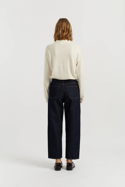 Cream Wool-Cashmere Snoopy Polo Sweater