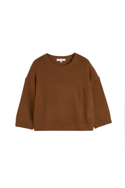 Toffee Cloud Cashmere Cropped Sweater